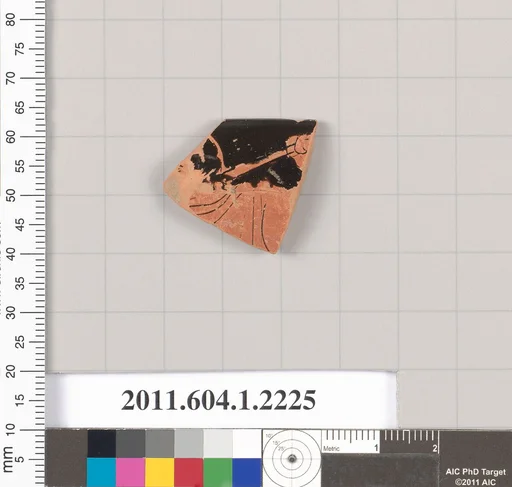 Terracotta rim fragment of a kylix (drinking cup)