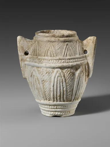 Miniature limestone amphora (jar)
