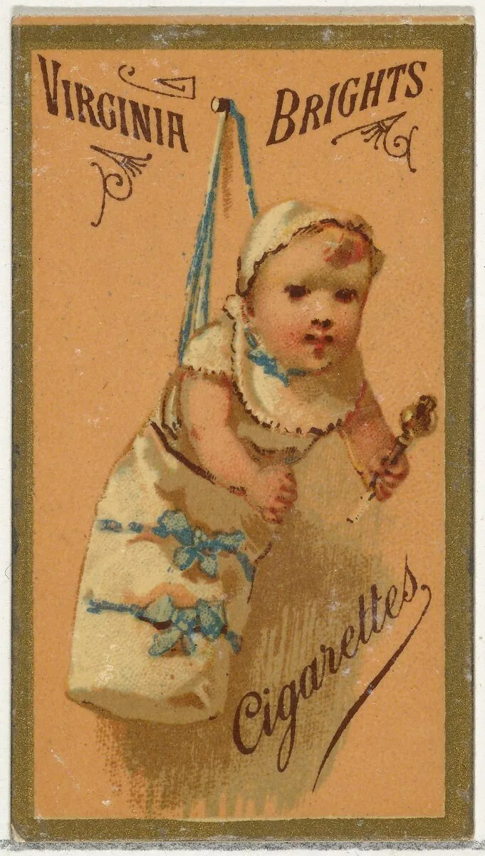 From the Girls and Children series (N64) promoting Virginia Brights Cigarettes for Allen & Ginter brand tobacco products — Allen & Ginter