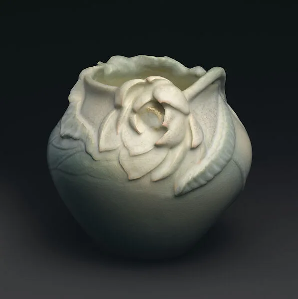 Vase with lotus flower — Kataro Shirayamadani|Rookwood Pottery Company