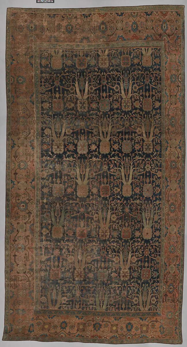 Carpet with Repeating Tree Design — Unknown