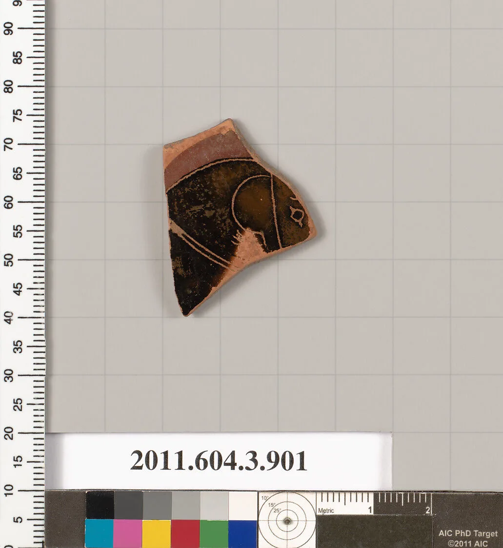 Terracotta fragment of a lekythos (oil flask) — Unknown