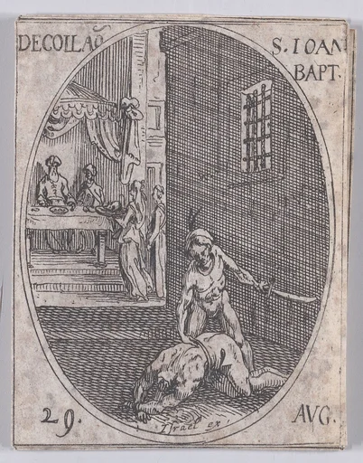 La Décollation de S. Jean Baptiste (The Beheading of St. John the Baptist), August 29th, from "Les Images De Tous Les Saincts et Saintes de L'Année" (Images of All of the Saints and Religious Events of the Year)