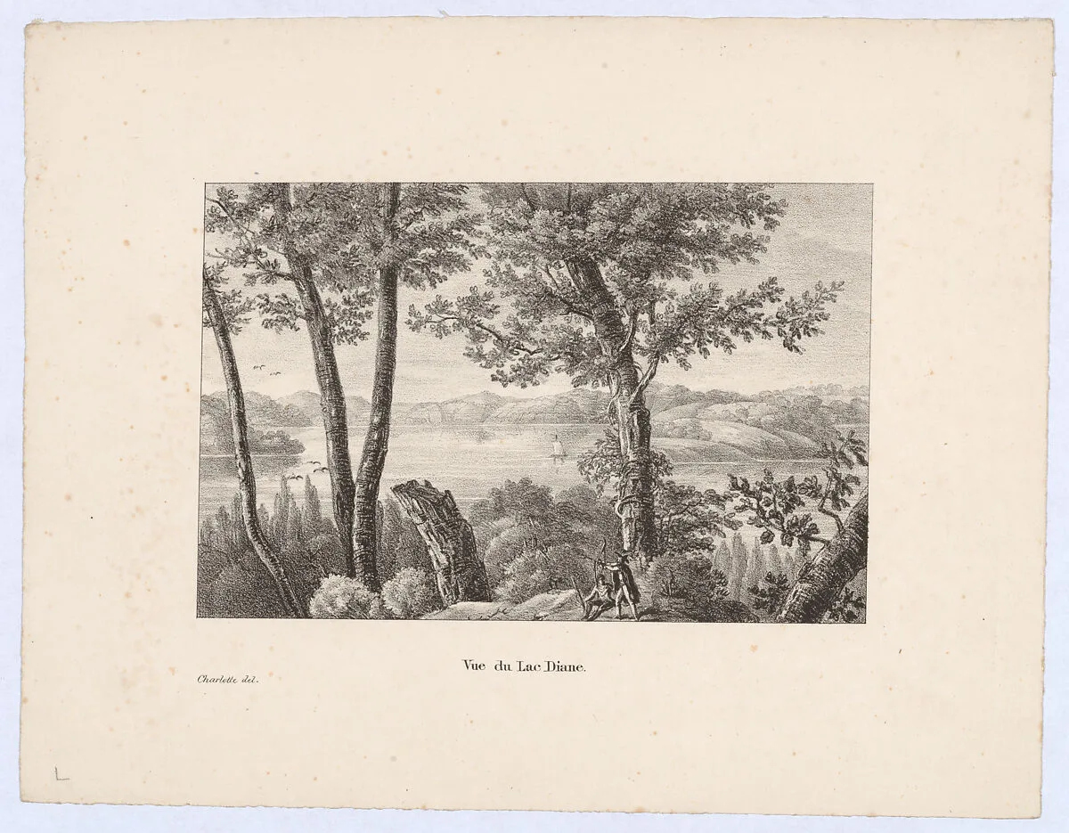 Vue du Lac Diane — Charlotte Bonaparte|Michel-Ghislain Stapleaux
