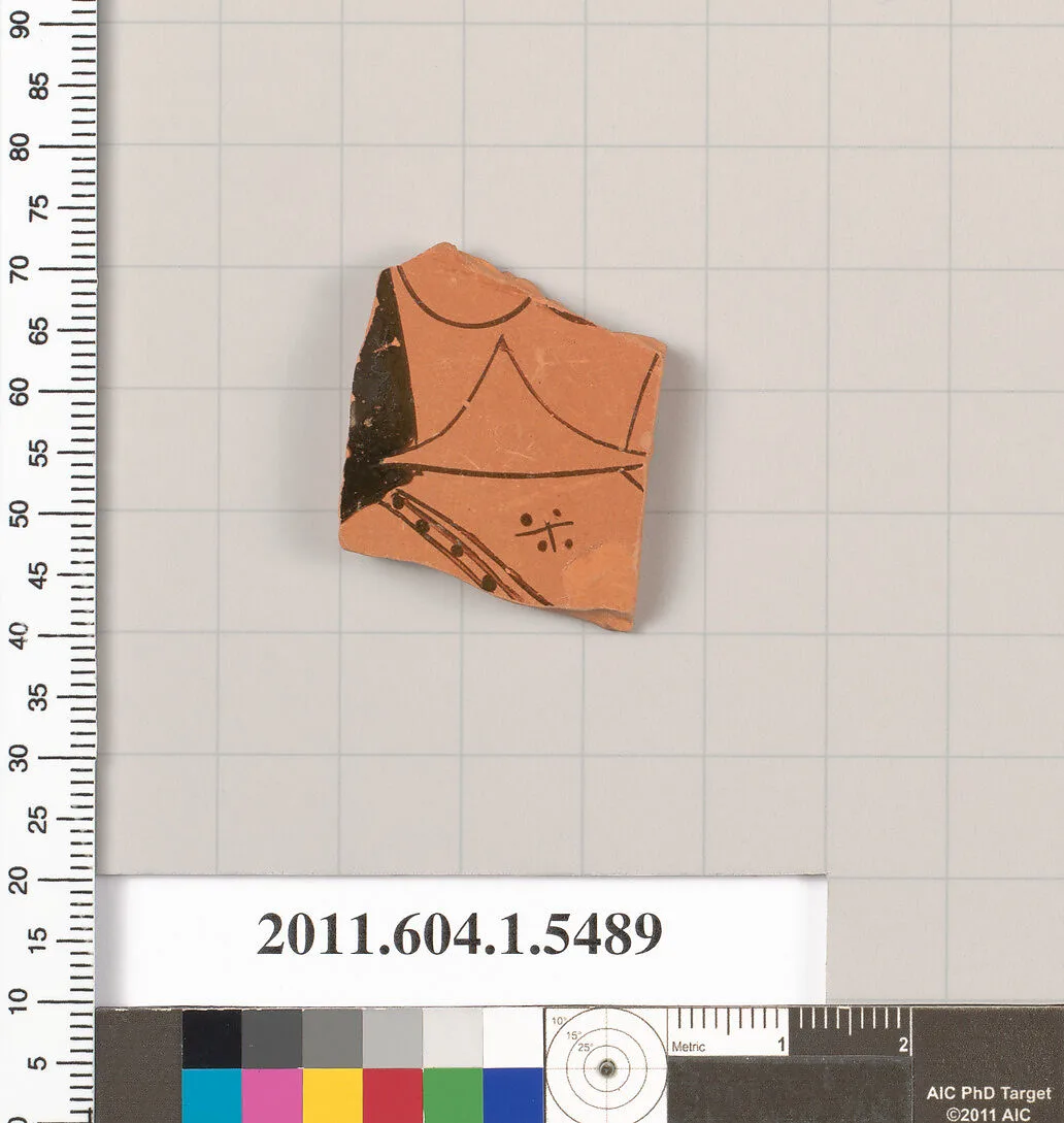 Terracotta fragment of a kylix (drinking cup) — Unknown