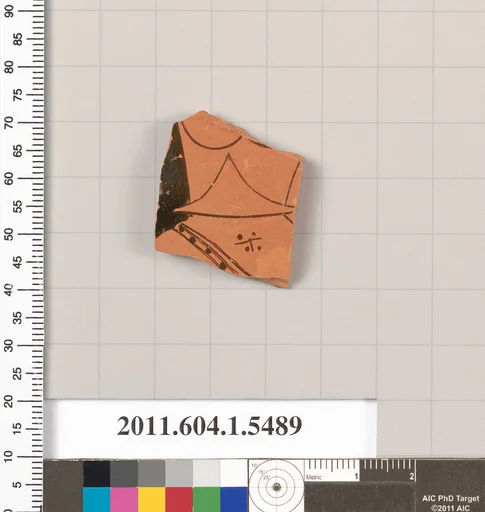 Terracotta fragment of a kylix (drinking cup)