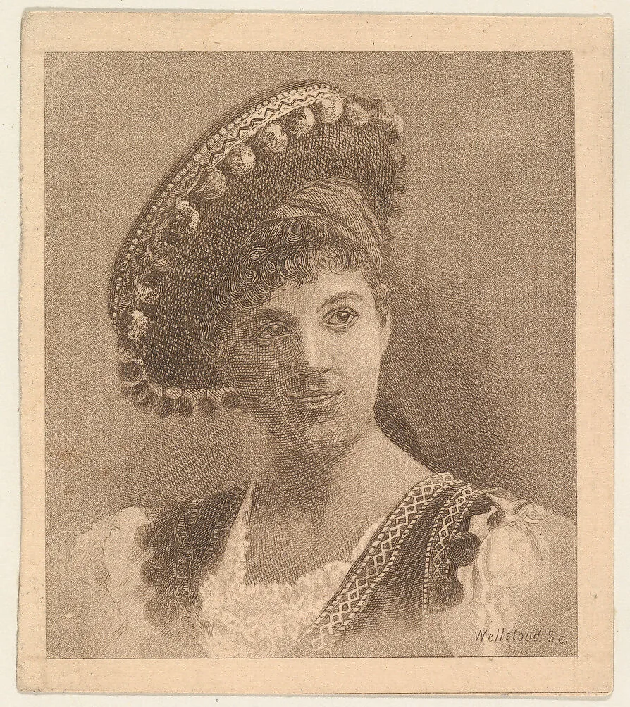 Portrait, from the Women's Portraits series (N198) issued by Wm. S. Kimball & Co. — William Wellstood|William S. Kimball & Company