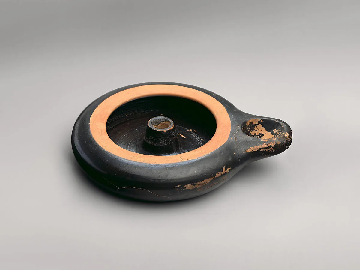 Terracotta lamp — Unknown