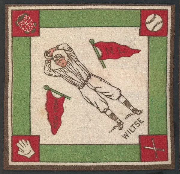 Hooks Wiltse, New York, National League from Baseball Players Felt Blanket series (B18) — Unknown