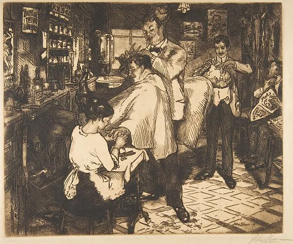Barber Shop — John Sloan