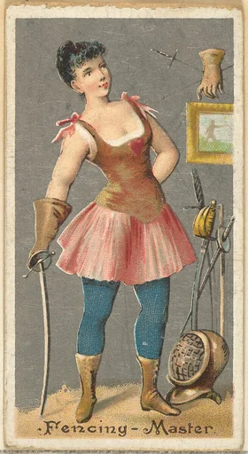 Fencing - Master, from the Occupations for Women series (N166) for Old Judge and Dogs Head Cigarettes