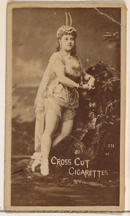 Card Number 336, from the Actors and Actresses series (N145-1) issued by Duke Sons & Co. to promote Cross Cut Cigarettes — W. Duke, Sons & Co.