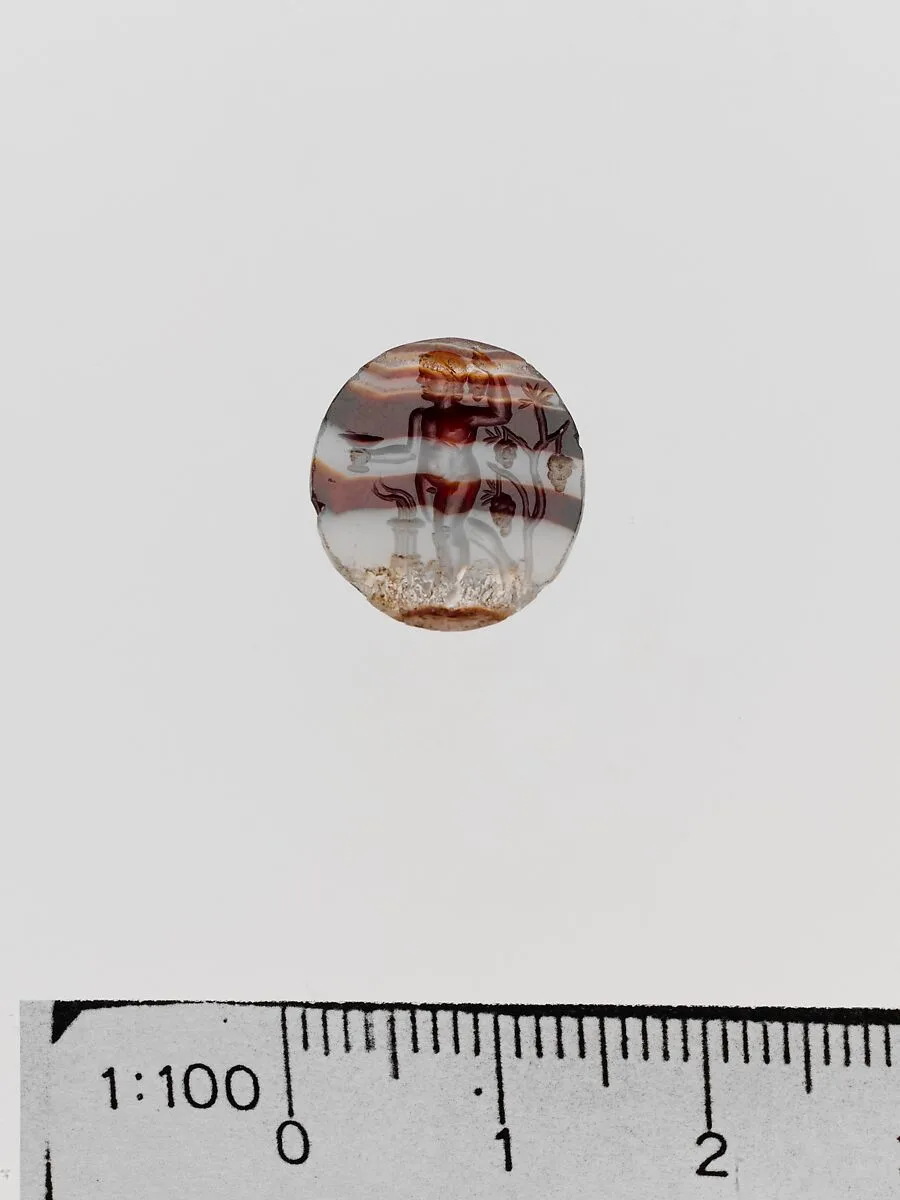 Banded agate ring stone — Unknown