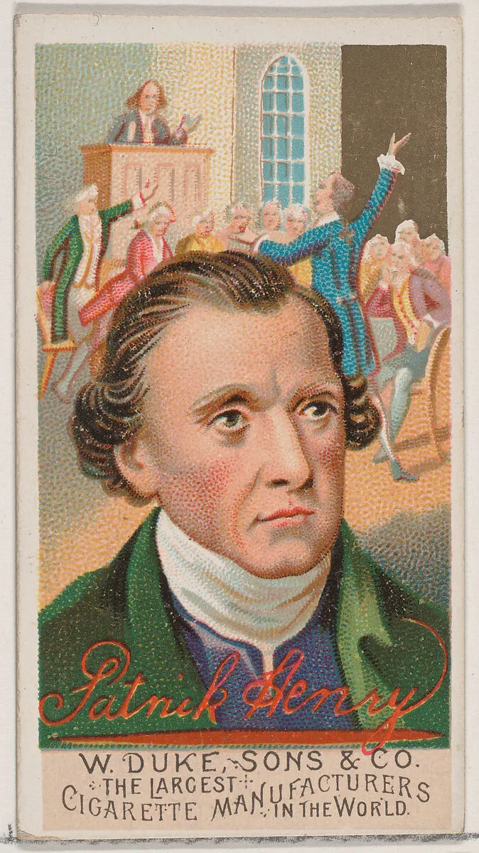 Patrick Henry, from the series Great Americans (N76) for Duke brand cigarettes — W. Duke, Sons & Co.
