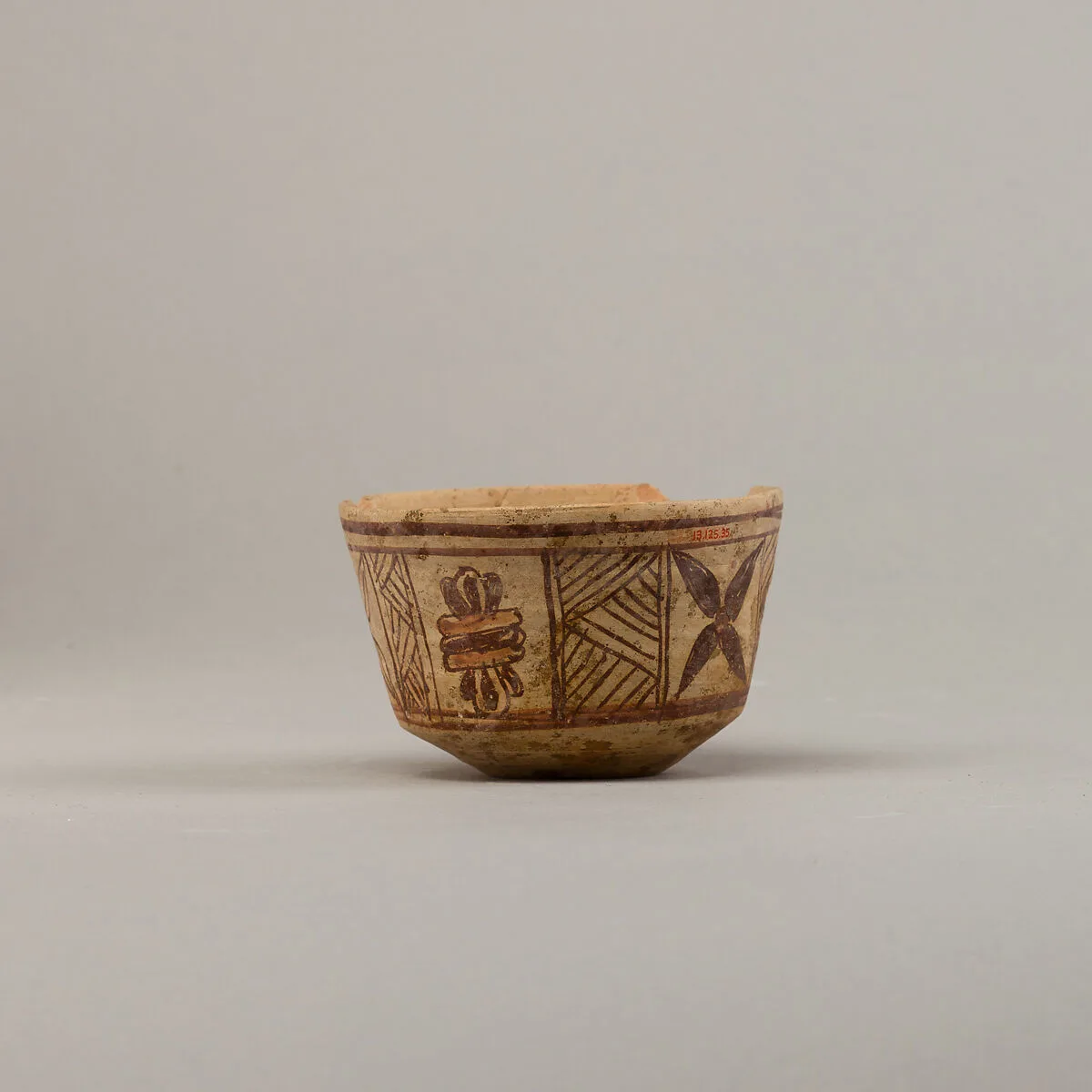 Bowl with floral and geometric designs — Unknown