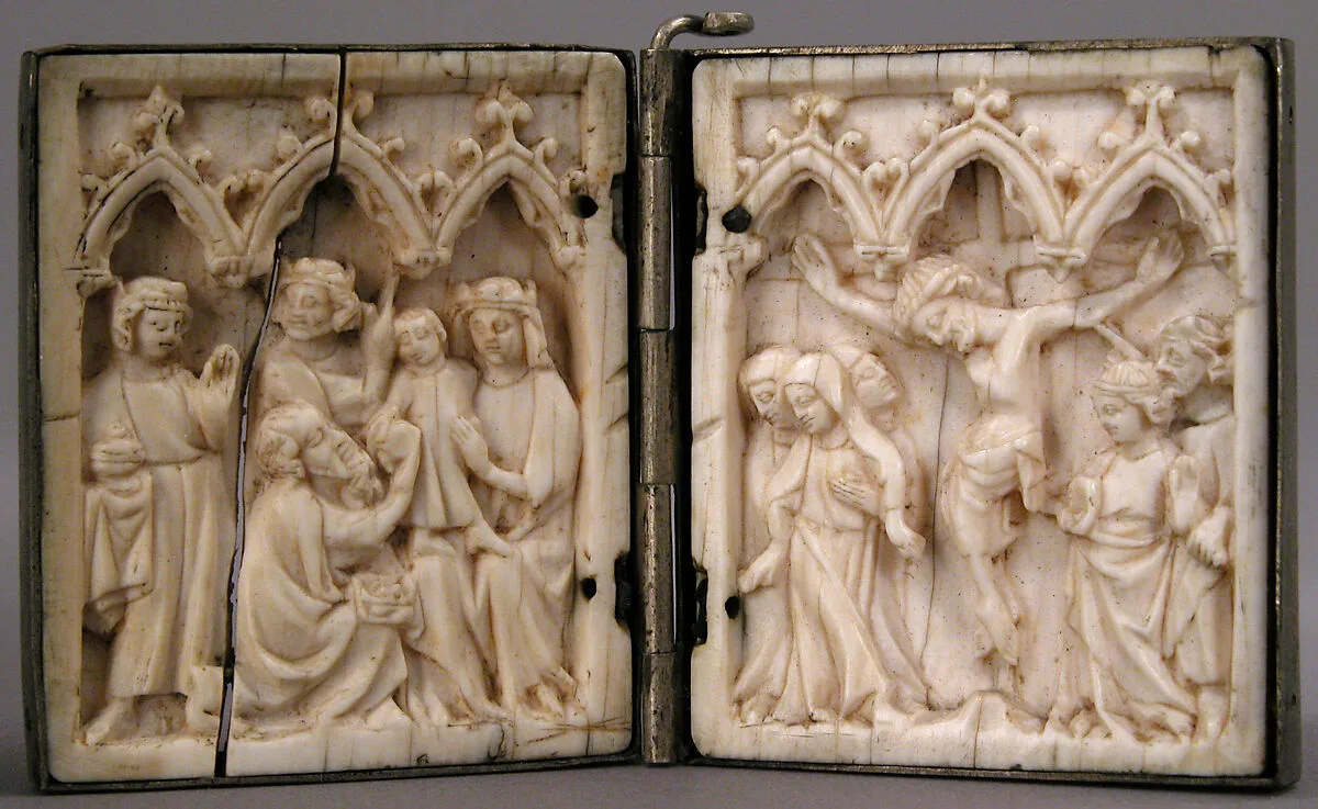 Diptych with Adoration of the Magi and Crucifixion — Unknown