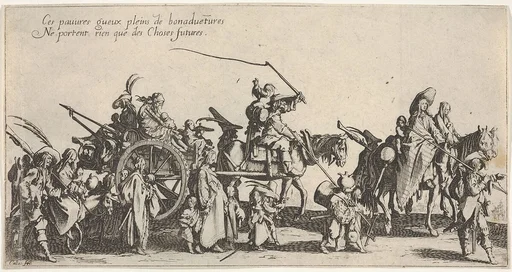 The marching gypsies: the rear guard (Les bohémiens en marche: l'arrière-garde), also called The Departure (Le départ), from the series "The Gypsies' (Les bohémiens)