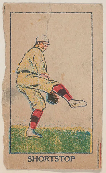 Shortstop from Mayfair Baseball Positions Drawings series (W552) — Mayfair Novelty Co.