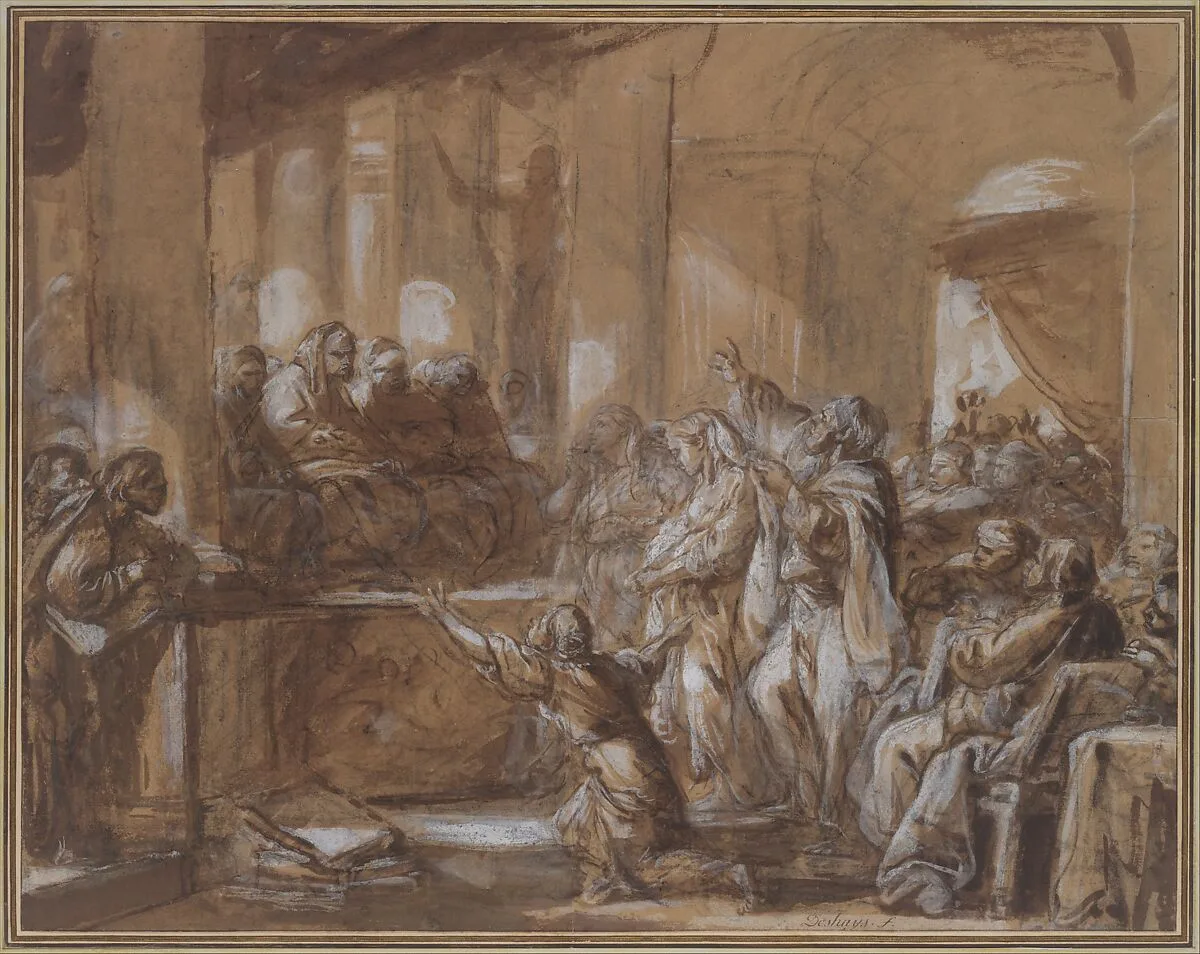 Phryne Before the Areopagus — Jean-Baptiste Deshays