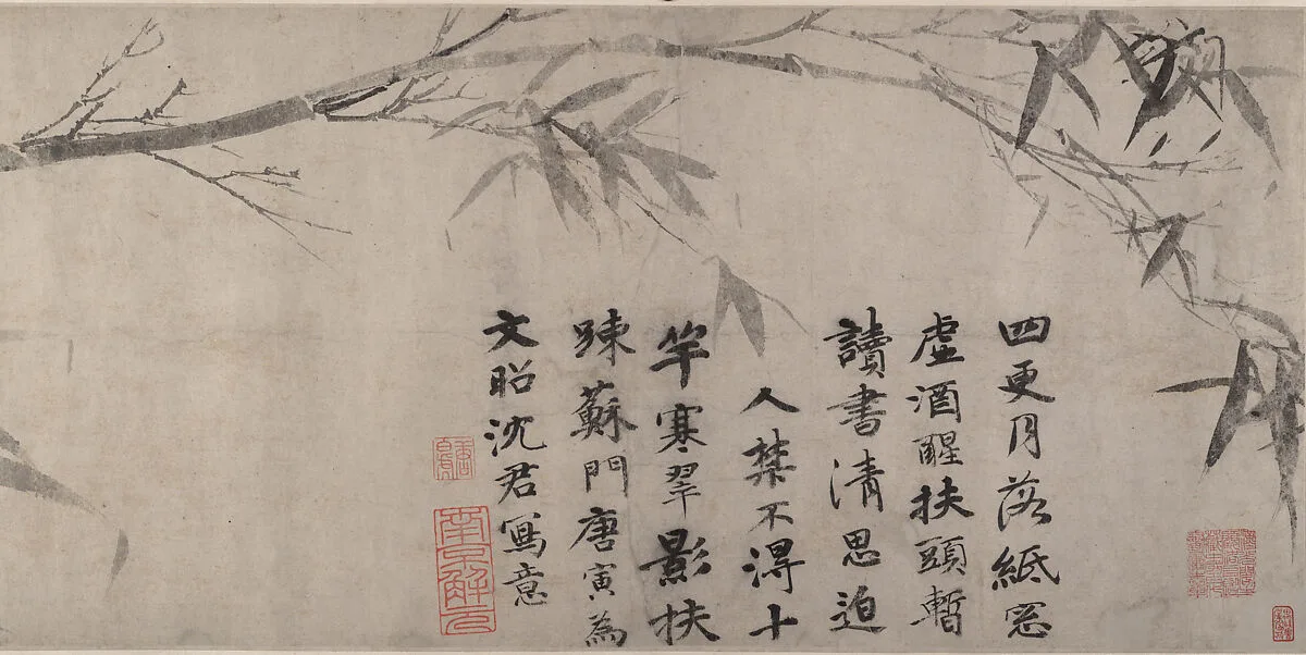 明 唐寅 墨竹圖 卷|Ink bamboo — Tang Yin