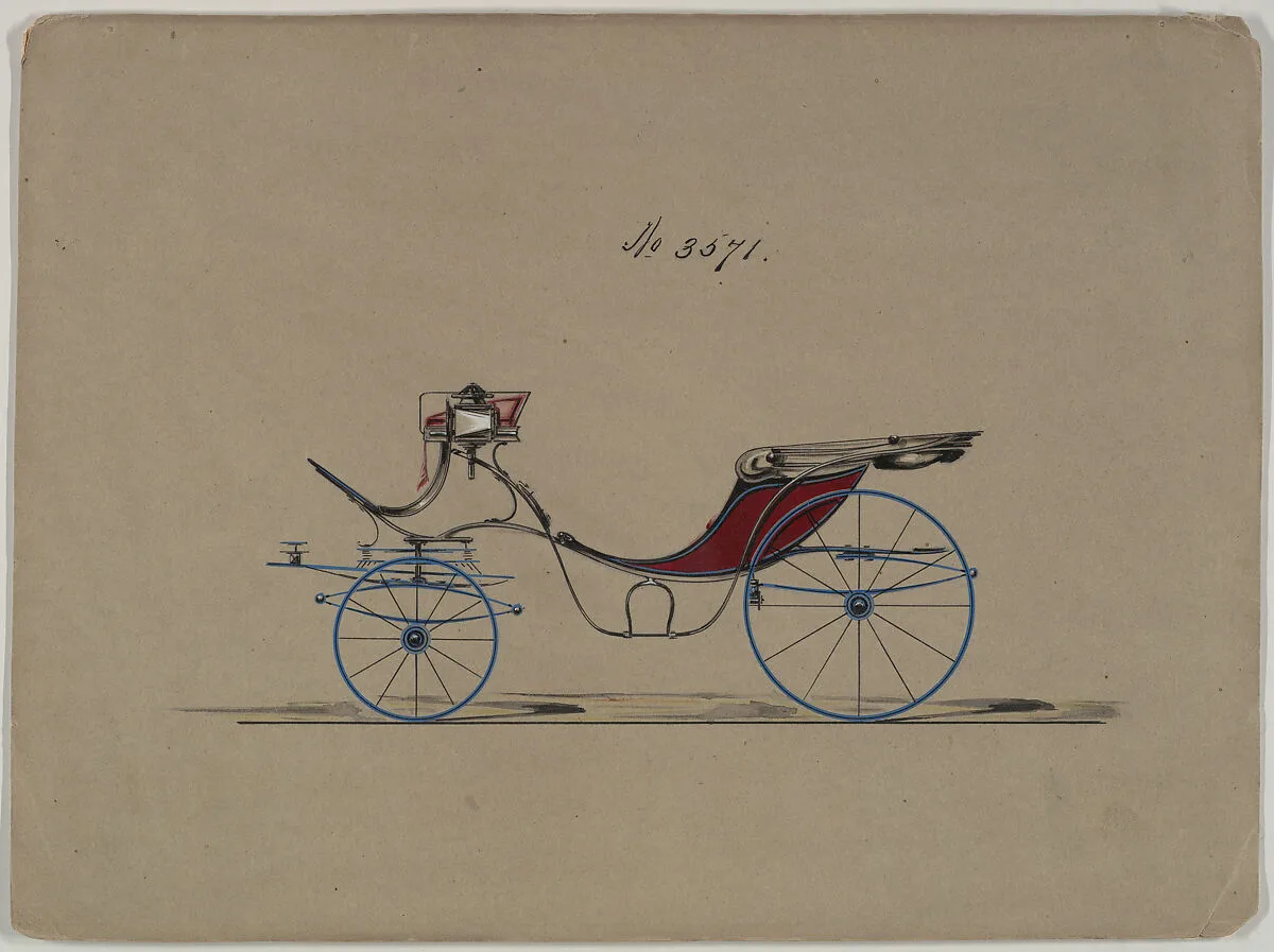 Design for Cabriolet or Victoria, no. 3571 — Brewster & Co.
