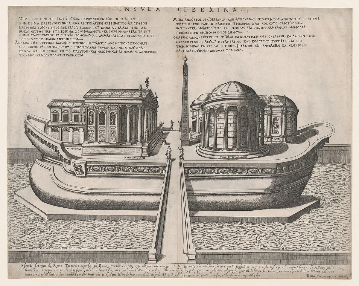 Speculum Romanae Magnificentiae: Temples on the Isle of Tiber — Giovanni Ambrogio Brambilla|Claudio Duchetti