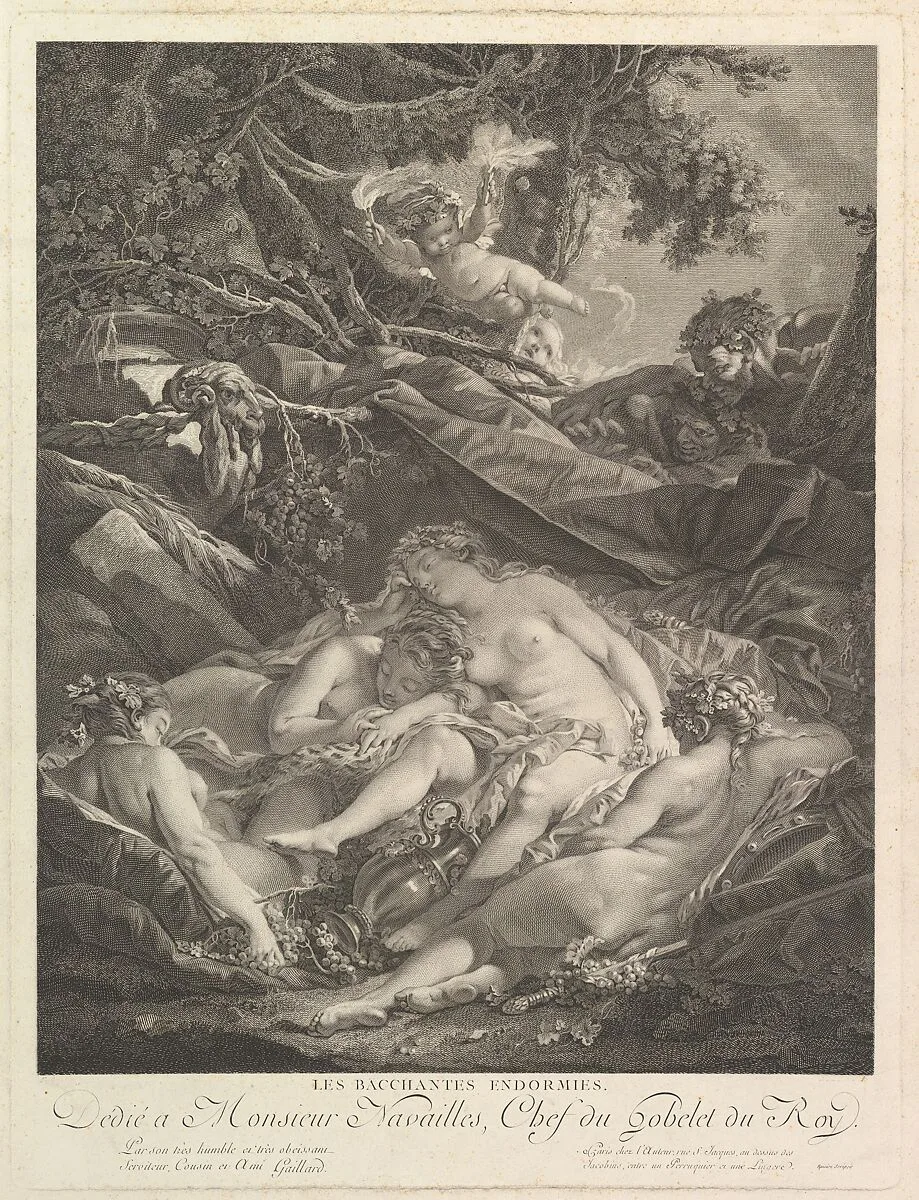 Les Bacchantes Endormies (The Sleeping Bacchantes) — René Gaillard|François Boucher