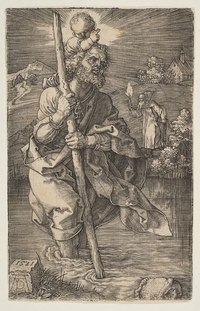 Saint Christopher Facing Right — Albrecht Dürer