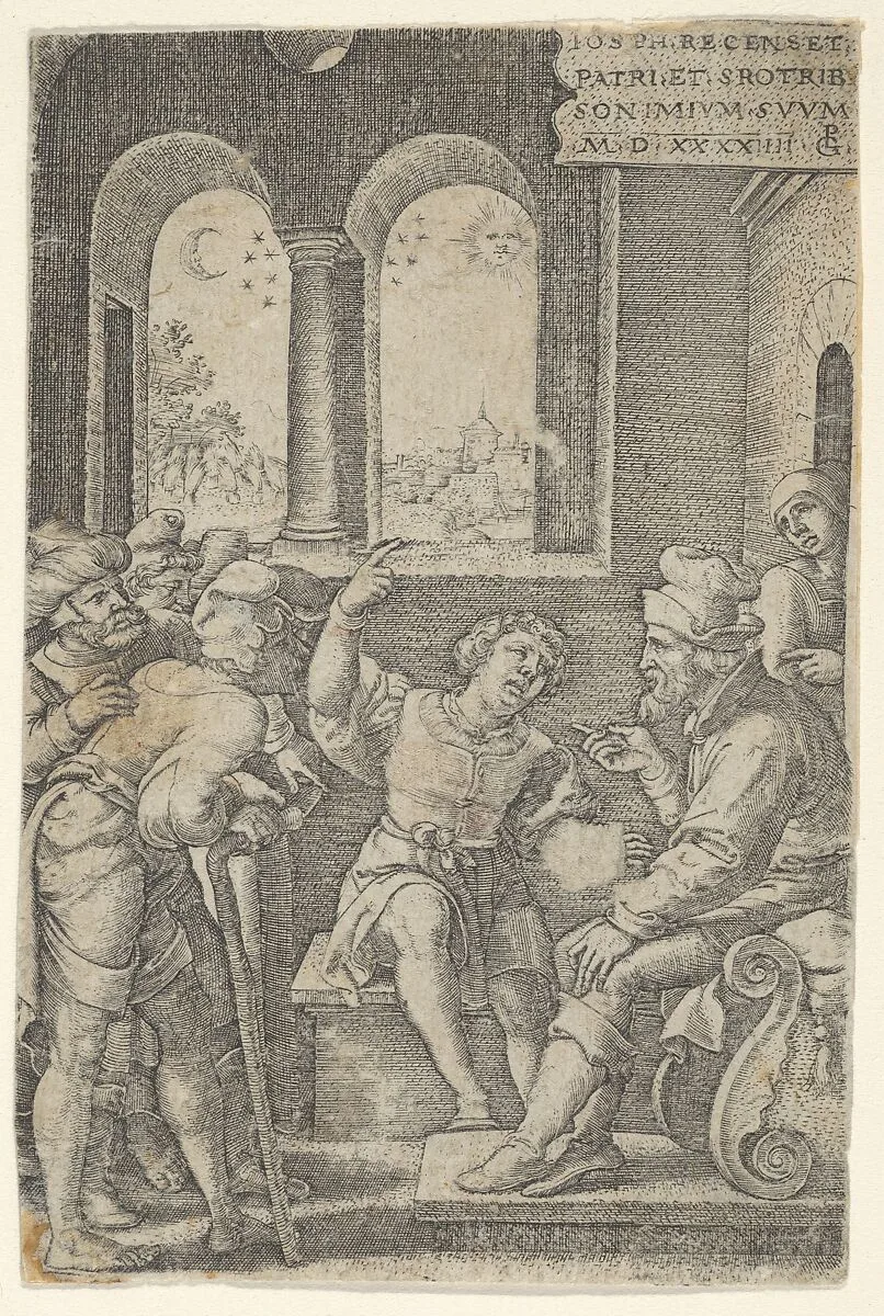 Joseph Describing His Dream, from "The Story of Joseph" — Georg Pencz