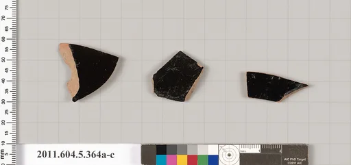 Terracotta fragments of kylikes (drinking cups)