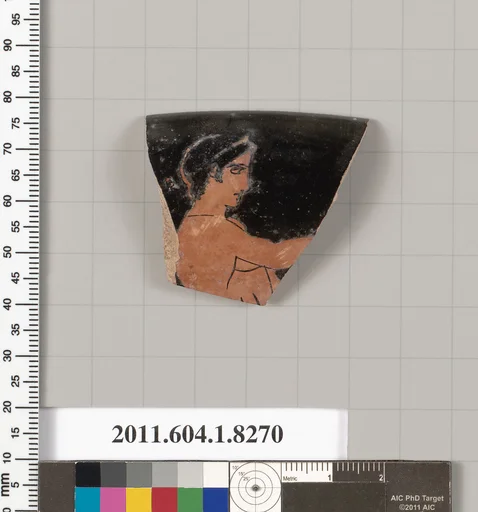 Terracotta rim fragment of a kylix (drinking cup)