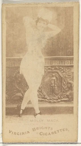 Molly Mack, from the Actors and Actresses series (N45, Type 1) for Virginia Brights Cigarettes