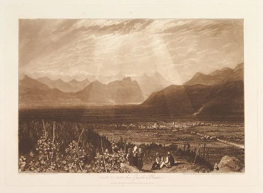 Chain of Alps from Grenoble to Chamberi (Liber Studiorum, part X, plate 49)