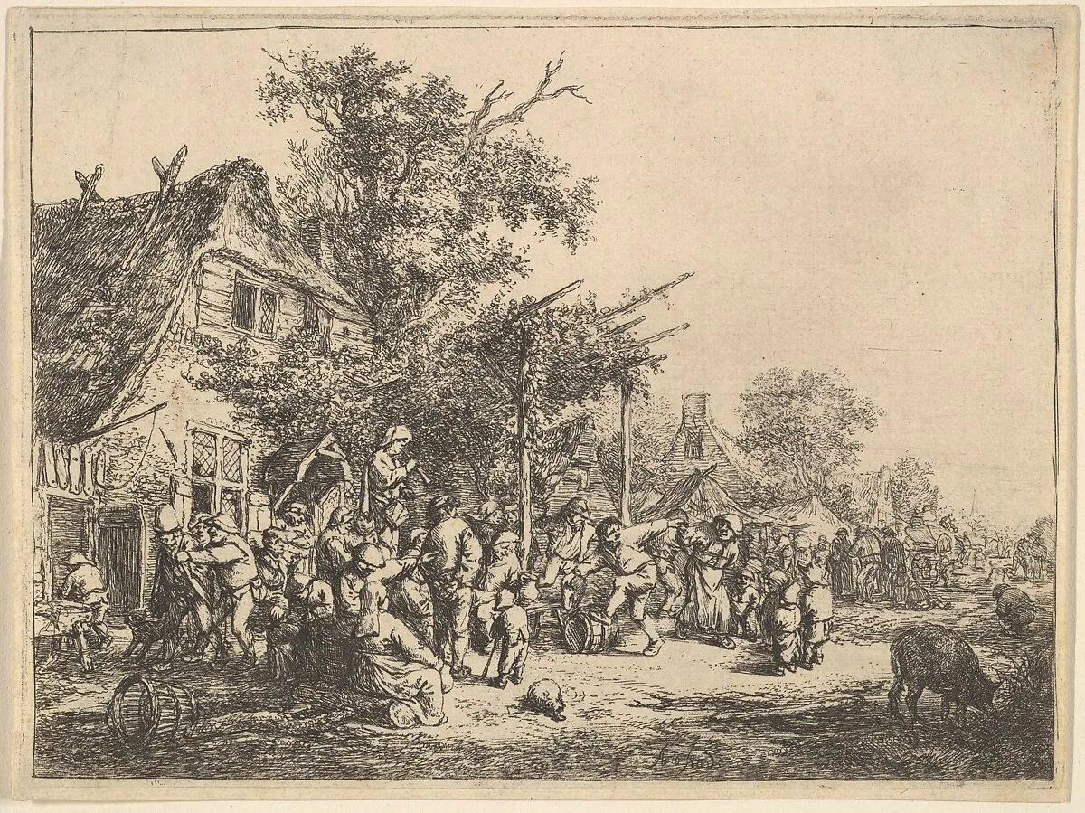Dance Under the Trellis — Adriaen van Ostade