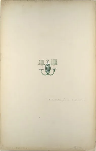 Design for wall fixture — Louis C. Tiffany|Tiffany Studios|Tiffany Glass Company|Tiffany Glass and Decorating Company