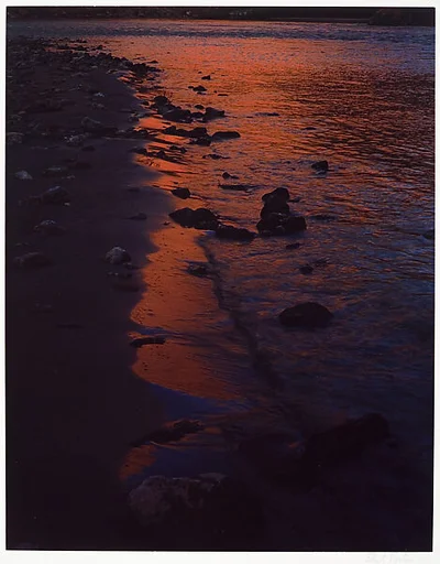 Edge of River at Sunset below Piute Rapids, Utah