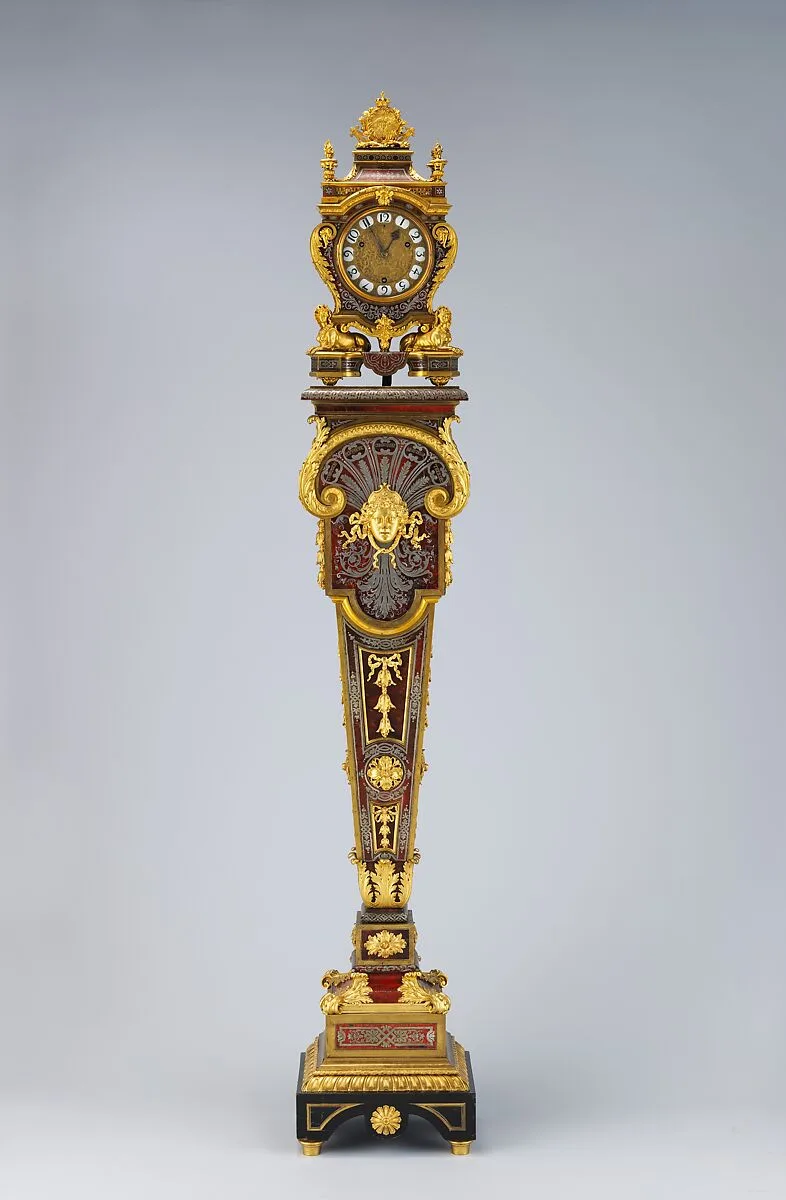 Clock with pedestal — André Charles Boulle|Jacques III Thuret|Jean Berain|Isaac II Thuret