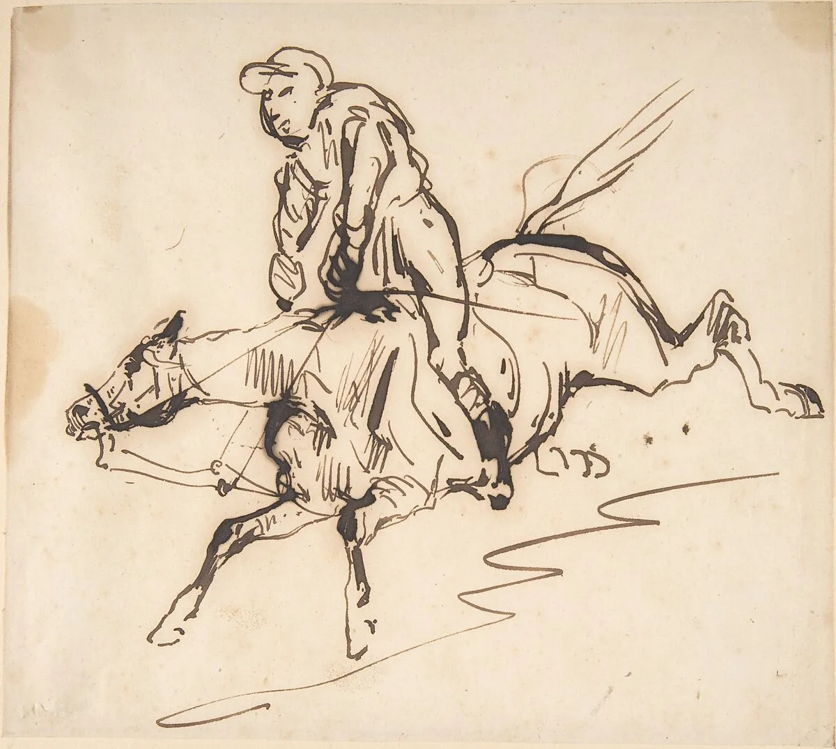 Jockey on a Horse — Théodore Gericault|Anonymous, French, 19th century