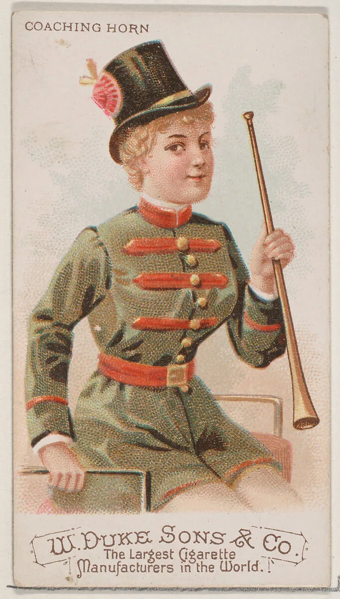 Coaching Horn, from the Musical Instruments series (N82) for Duke brand cigarettes — W. Duke, Sons & Co.|Schumacher & Ettlinger