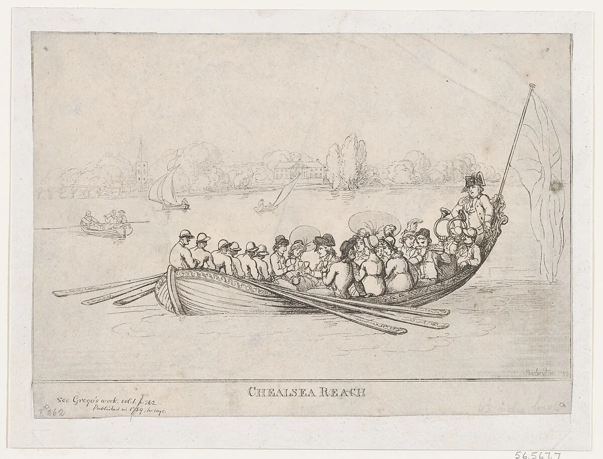 Chelsea Reach — Thomas Rowlandson