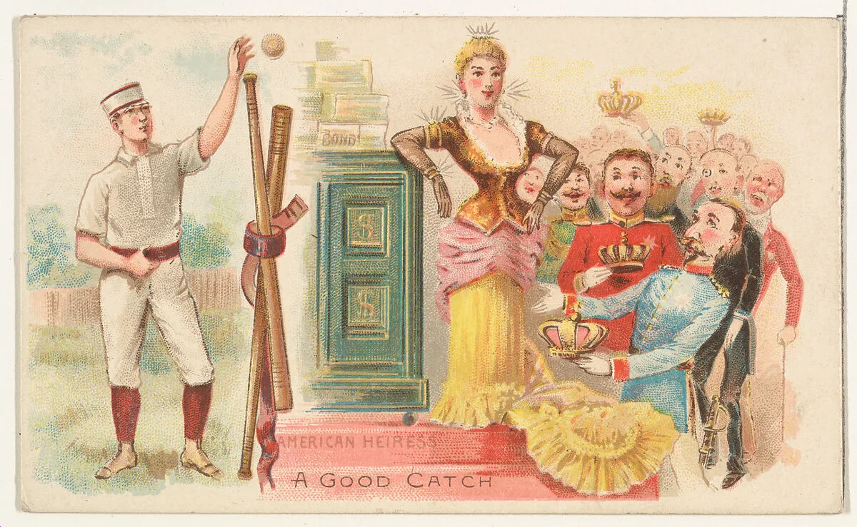 A Good Catch, from the Talk of the Diamond set (N135) issued by Duke Sons & Co., a branch of the American Tobacco Company — American Tobacco Company|Schumacher & Ettlinger|W. Duke, Sons & Co.
