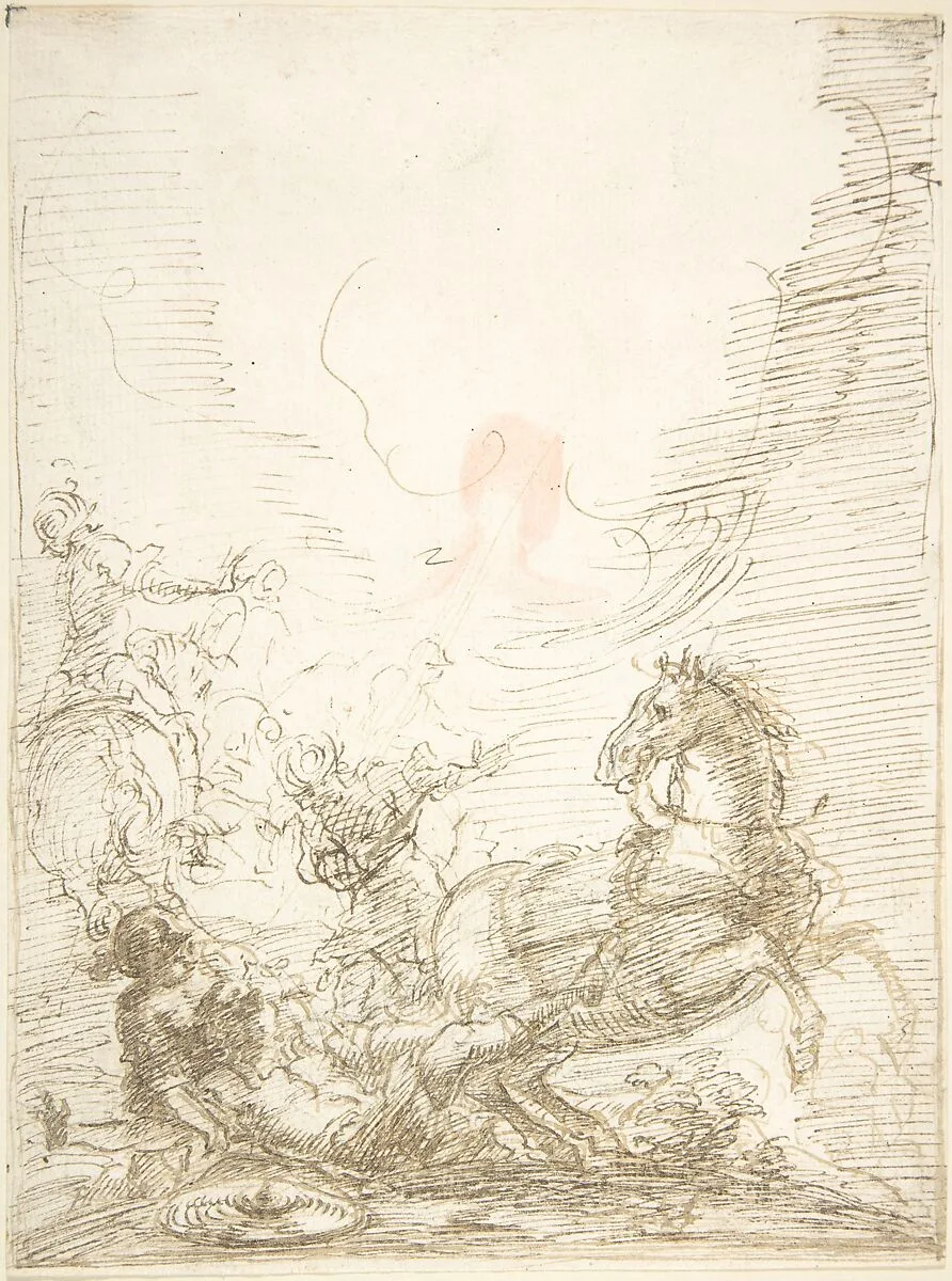 The Conversion of Saint Paul — Anonymous, Spanish, School of Seville, 17th century