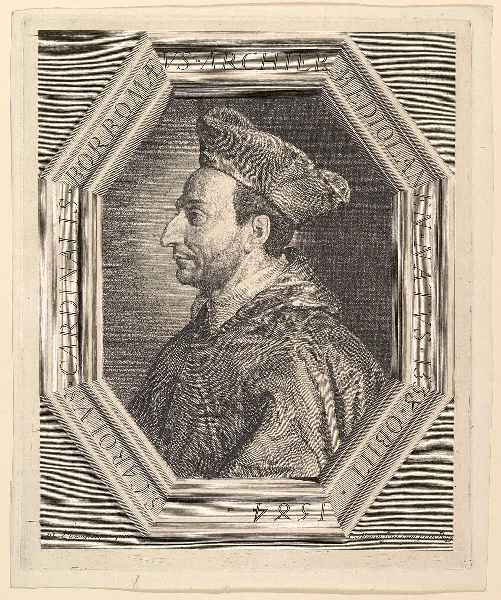 Saint Charles Borromee, cardinal et archeveque de Milan — Jean Morin|Philippe de Champaigne