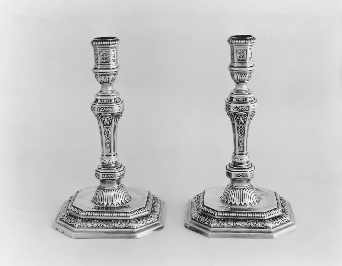 Pair of candlesticks — Louis Dupérier