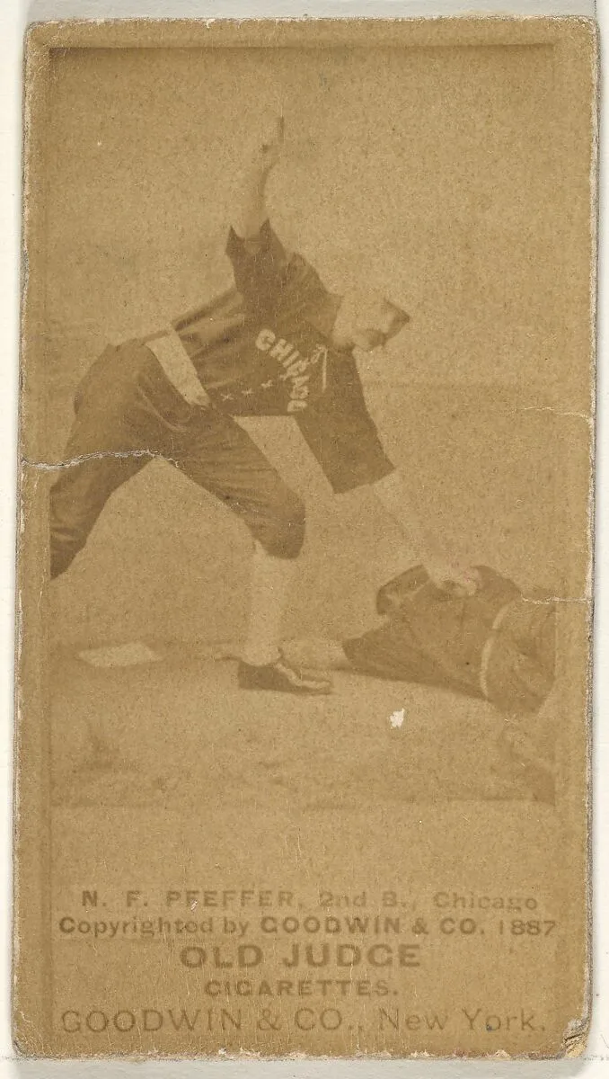 Fred "Dandelion" Pfeffer, 2nd Base, Chicago, from the Old Judge series (N172) for Old Judge Cigarettes — Goodwin & Company