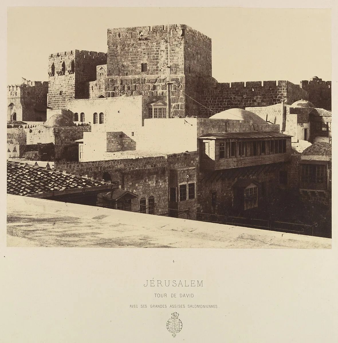 Jérusalem. Tour de David avec ses grandes assises salomoniennes — Louis de Clercq|H. Jannin|J. Blondeau et Antonin