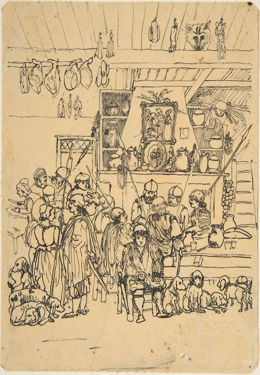 Departure for the Hunt — Rodolphe Bresdin