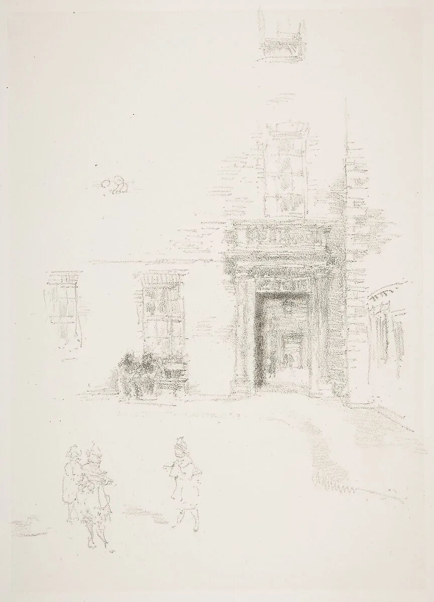 Courtyard, Chelsea Hospital — James McNeill Whistler