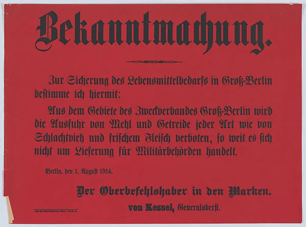 Bekanntmachung — Anonymous