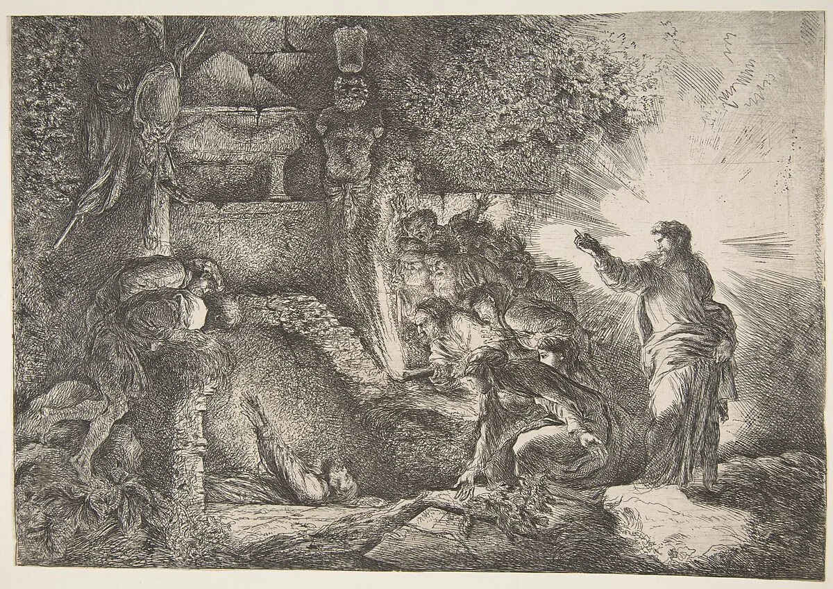 Raising of Lazarus — Giovanni Benedetto Castiglione (Il Grechetto)